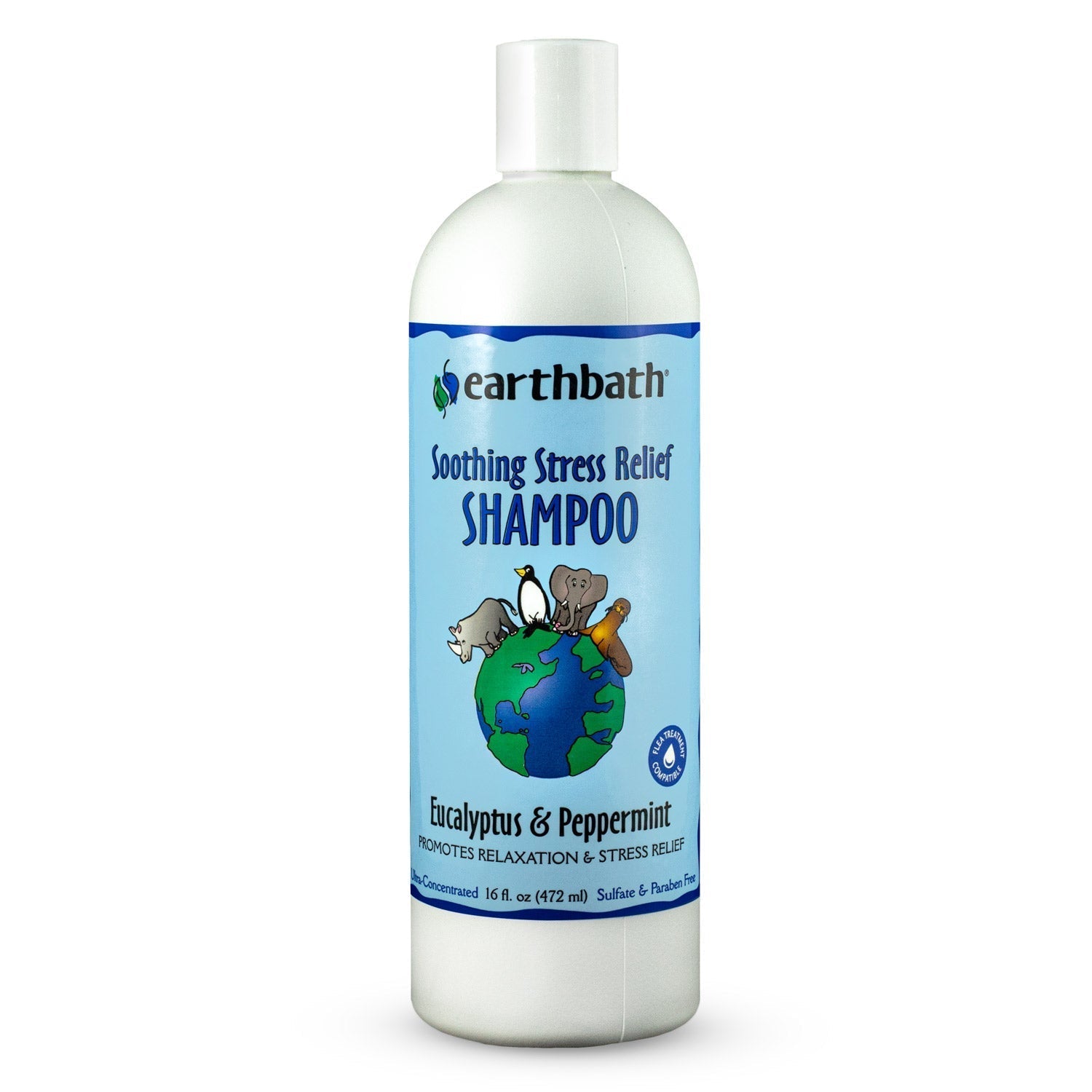 Earthbath Soothing Stress Relief Shampoo Eucalyptus & Peppermint 16oz - SNH Packing