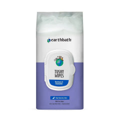 Earthbath Tushy Wipes, Rosemary & Chamomile Odor-Eating Enzymes & Baking Soda, 100 ct wipes in re-sealable pouch - SNH Packing