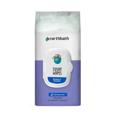 Earthbath Tushy Wipes, Rosemary & Chamomile Odor - Eating Enzymes & Baking Soda, 100 ct wipes in re - sealable pouch - SNH Packing