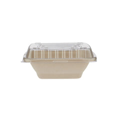 Bagasse Square Deep Containers with PET Lids – EG16 to EG42 | Eco Takeaway Boxes