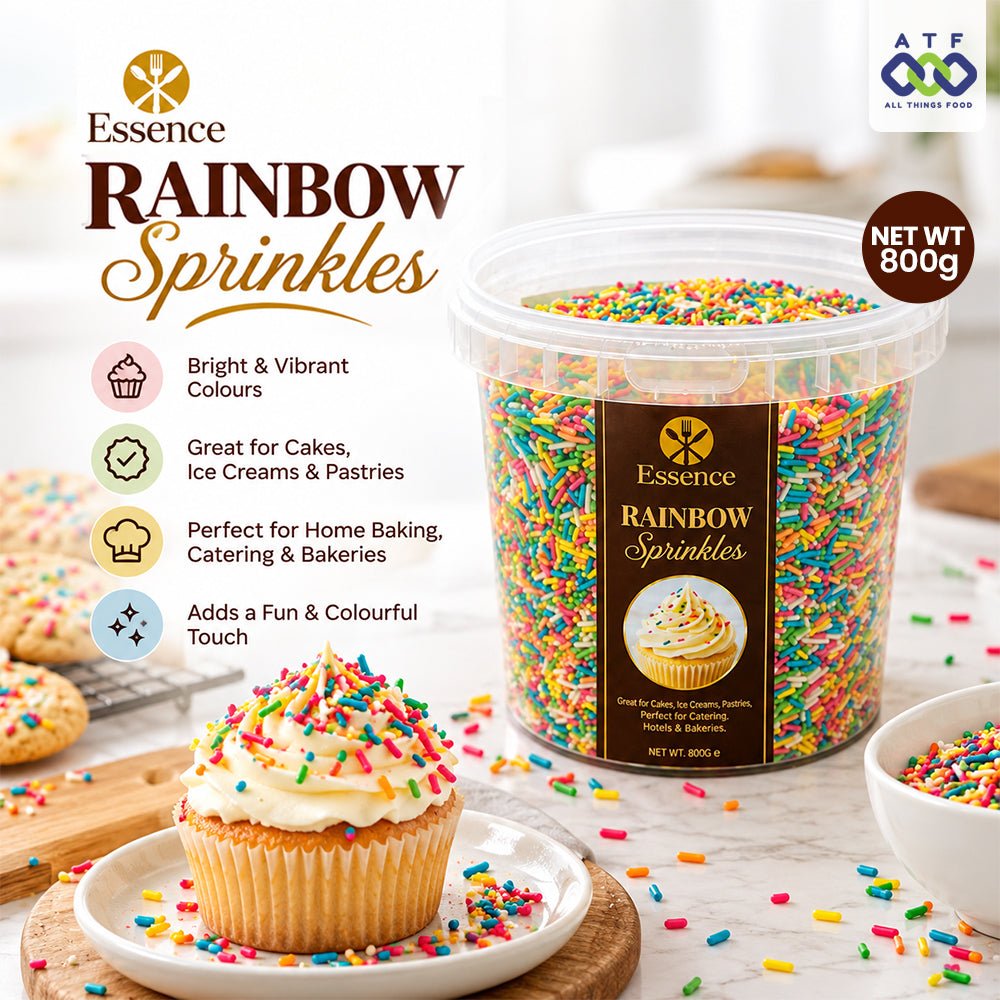 Essence Rainbow Sprinkles 800g - Rainbow Vermicelli Sprinkles - SNH Packing