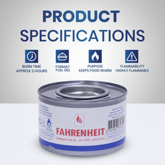 Handy Fuel Gel | Chafing Dish Heating Gel for Catering & Buffet | Long-Lasting Flame