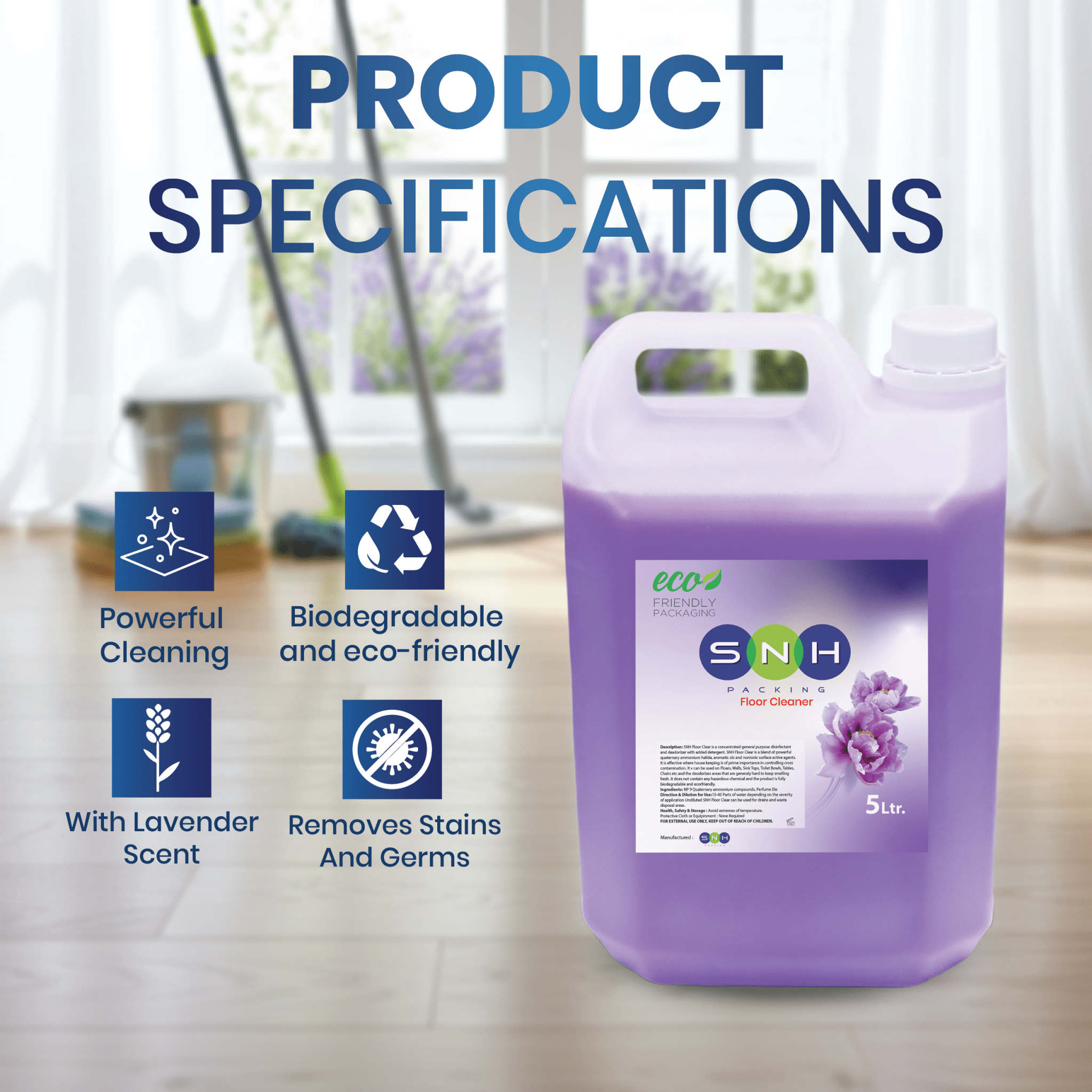 Floor Cleaner Liquid – Multipurpose Surface Cleaner - SNH Packing