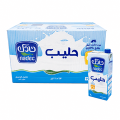 Full Fat Long Life Milk Nadec UHT 12 x 1L - SNH Packing