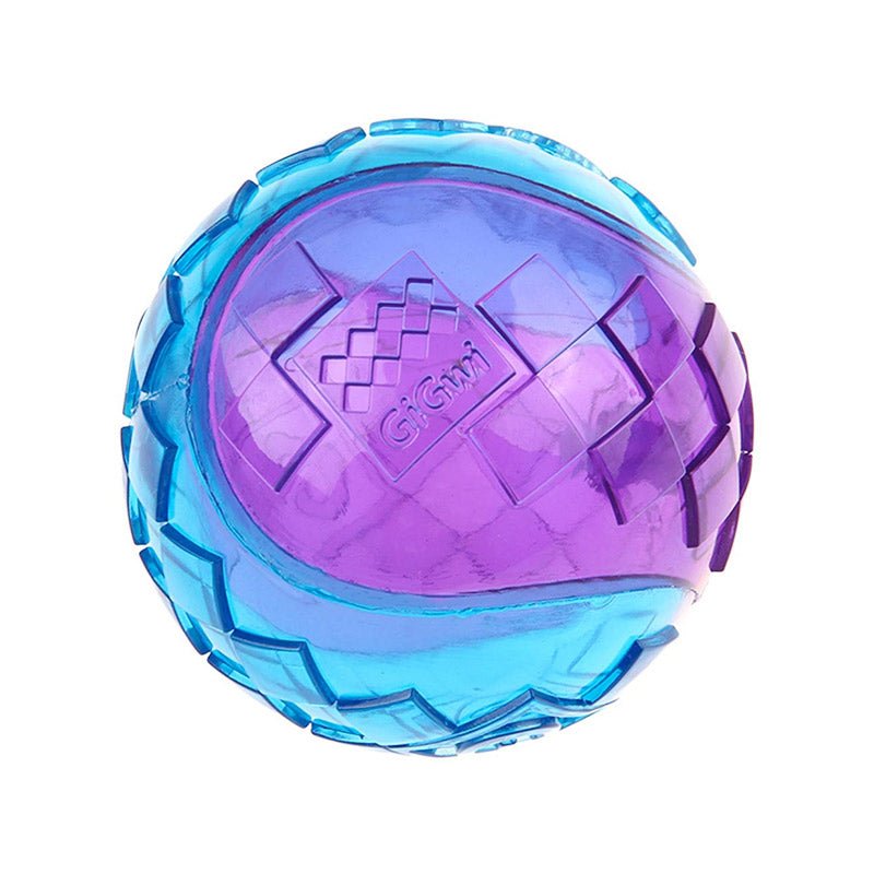GIGWI G - Ball Purple/Blue Squeaker Transparent (Medium) - SNH Packing