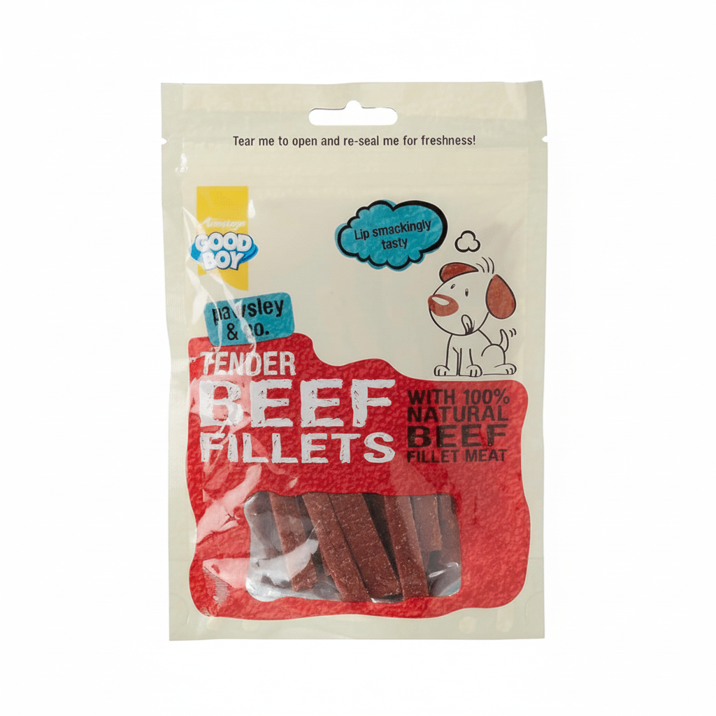 GOOD BOY Armitage Tender Beef Fillets Dog Treats 90g - SNH Packing