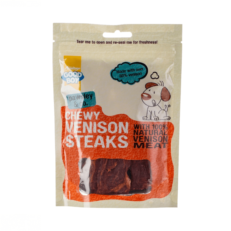 GOOD BOY Chewy Venison Steaks Dog Treats 80G - SNH Packing
