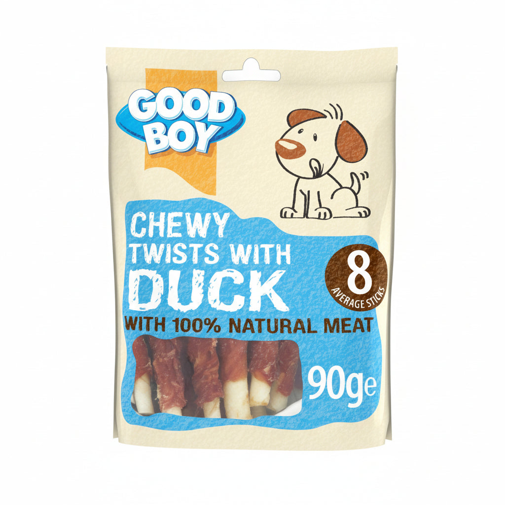 GOOD BOY Dog Treat Chewy Duck Twists – 90g - SNH Packing