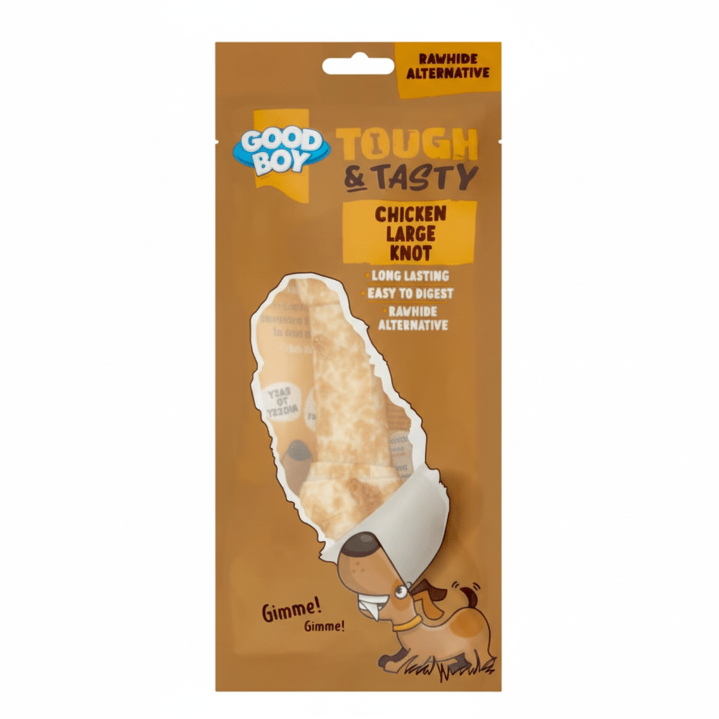 GOOD BOY Tough & Tasty Large Chicken Knot 85g - SNH Packing