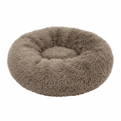 Grizzly Velor Round Plush Dark Beige Dog Bed Small - 50 x 15cm - SNH Packing