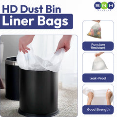 HD Dust Bin Liner Bags with puncture resistant, leak-proof, and good strength features.