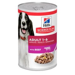 Hills Science Plan Adult Dog Food with Beef (12x370g) - SNH Packing
