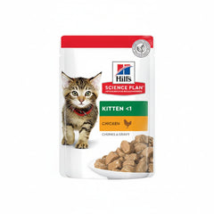 Hill’s Science Plan Tender Chunks In Gravy Kitten Chicken Wet Pouches (12x85g) - SNH Packing