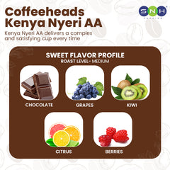 Coffeeheads Kenya Nyeri AA Premium Arabica Coffee Beans (Specialty Grade)