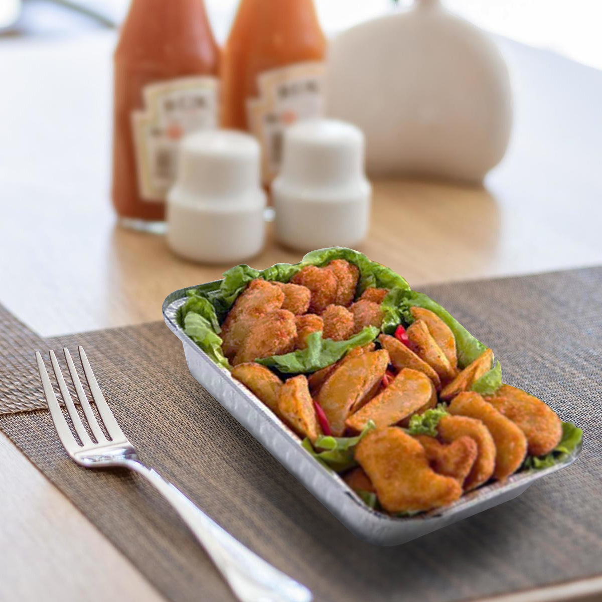 Aluminium Container AC83185 With Lid 1850ML 1X400 Pieces - Your One Stop Solution UAE