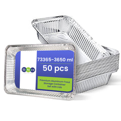 Aluminium Container AC73365 With Lid 3650ML