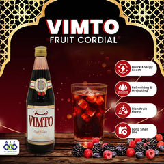 Vimto Fruit Cordial Syrup In Glass Bottle 650 ml