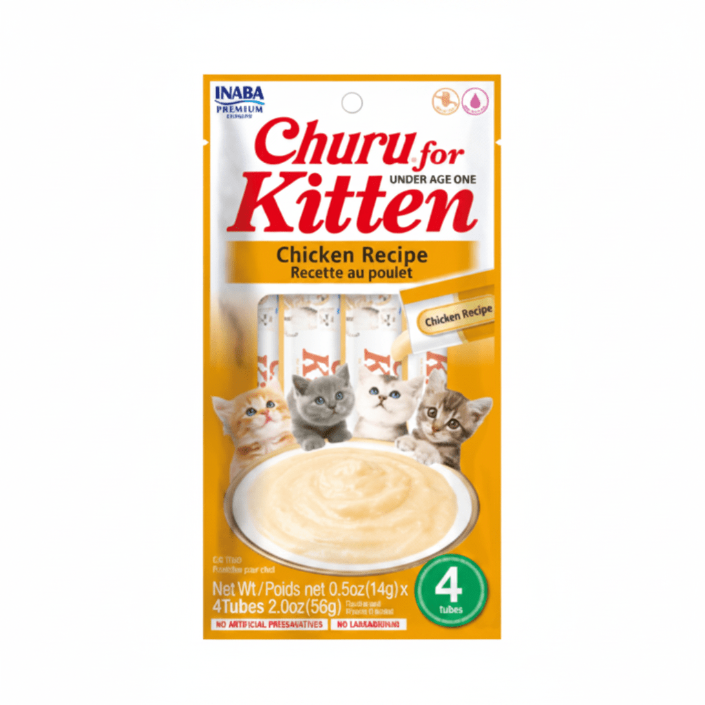 Inaba Churu Chicken Recipe for Kitten 4PCS/PK – 56g - SNH Packing