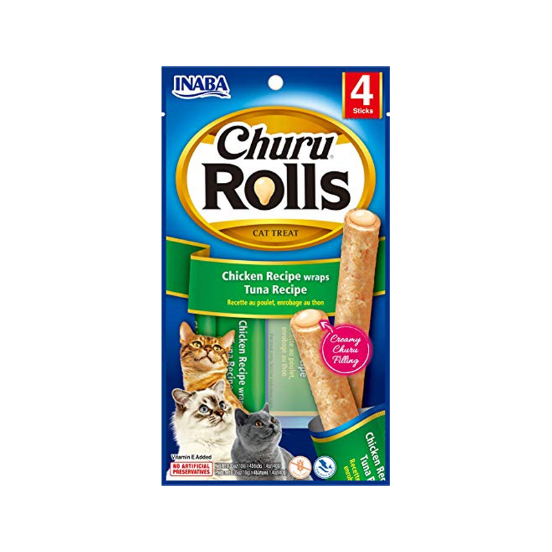 INABA Churu chicken recipe wraps tuna with scallop recipe 40g/4 sticks per pack - SNH Packing