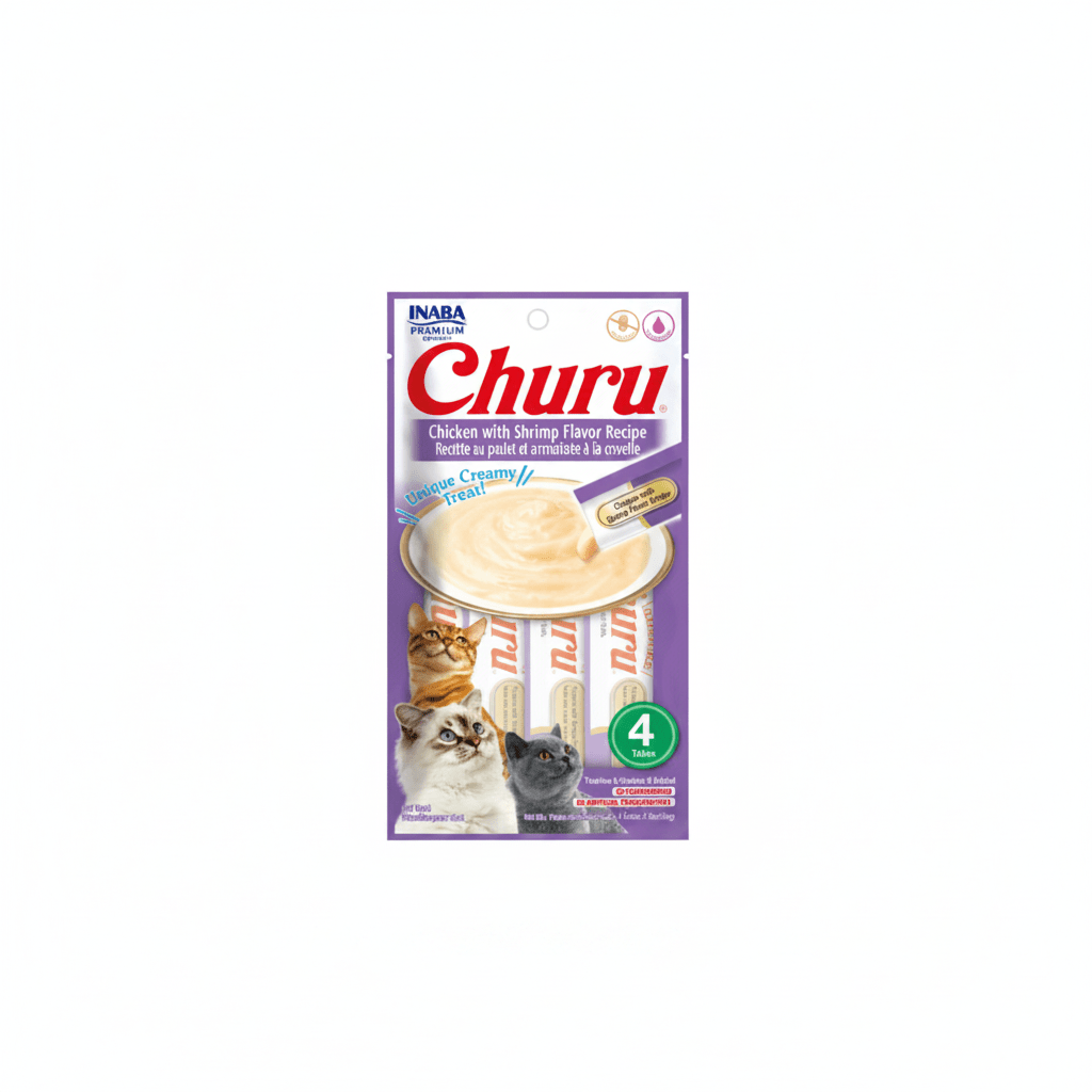 Inaba Churu Chicken with Shrimp Flavor Recipe 4PCS/PK – 56g - SNH Packing