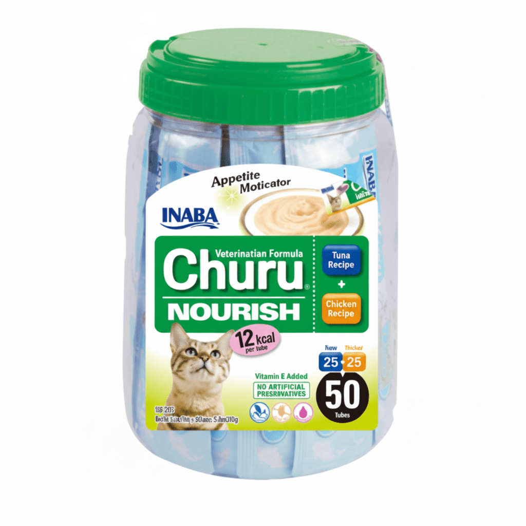 Inaba Churu Nourish Tuna Recipe & Chicken Recipe - 50 Tubes/ Pk - SNH Packing