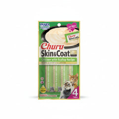 Inaba Churu Skin & Coat Chicken with Scallop Recipe – 4PCS/PK – 56g - SNH Packing