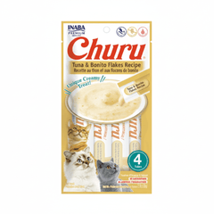 Inaba Churu Tuna with Bonito Flakes Recipe 4PCS/PK – 56g - SNH Packing