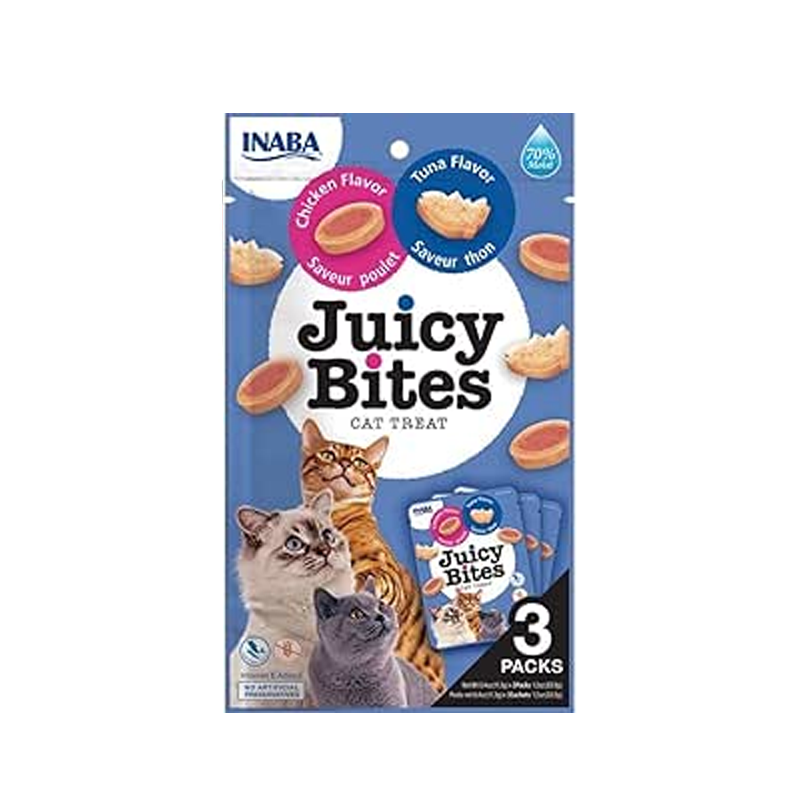 INABA Juicy Bites Tuna & Chicken 33.9g (3 Pouches) - SNH Packing
