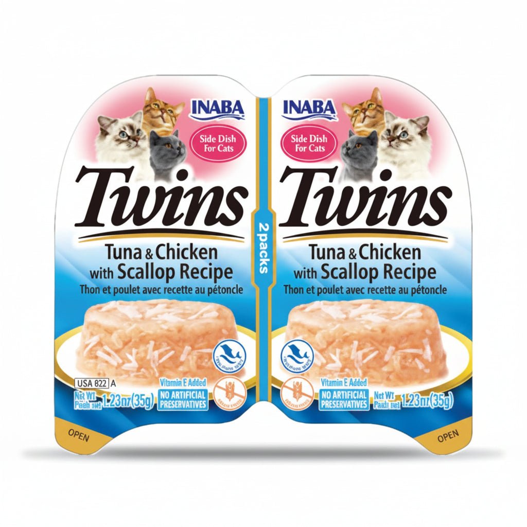 Inaba Twins Cup Tuna & Chicken with Scallop Recipe - 2x35g - SNH Packing