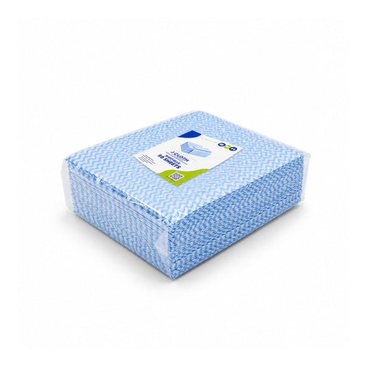 J Cloth Sheet 30x50cm Blue 50 Pieces Soft Absorbent - SNH Packing