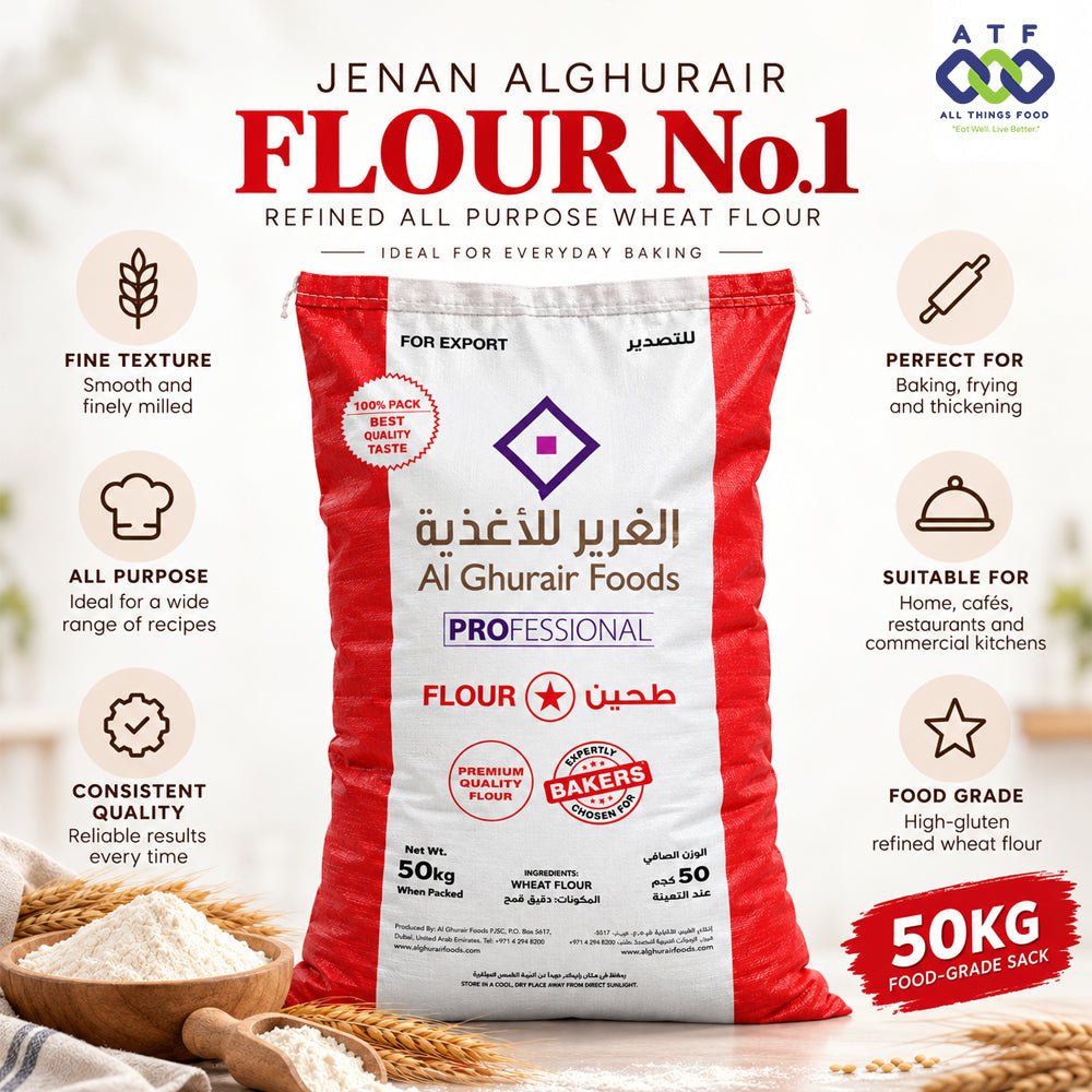 JENAN ALGHURAIR FLOUR No 1 50KG Refined All Purpose Wheat Flour - SNH Packing