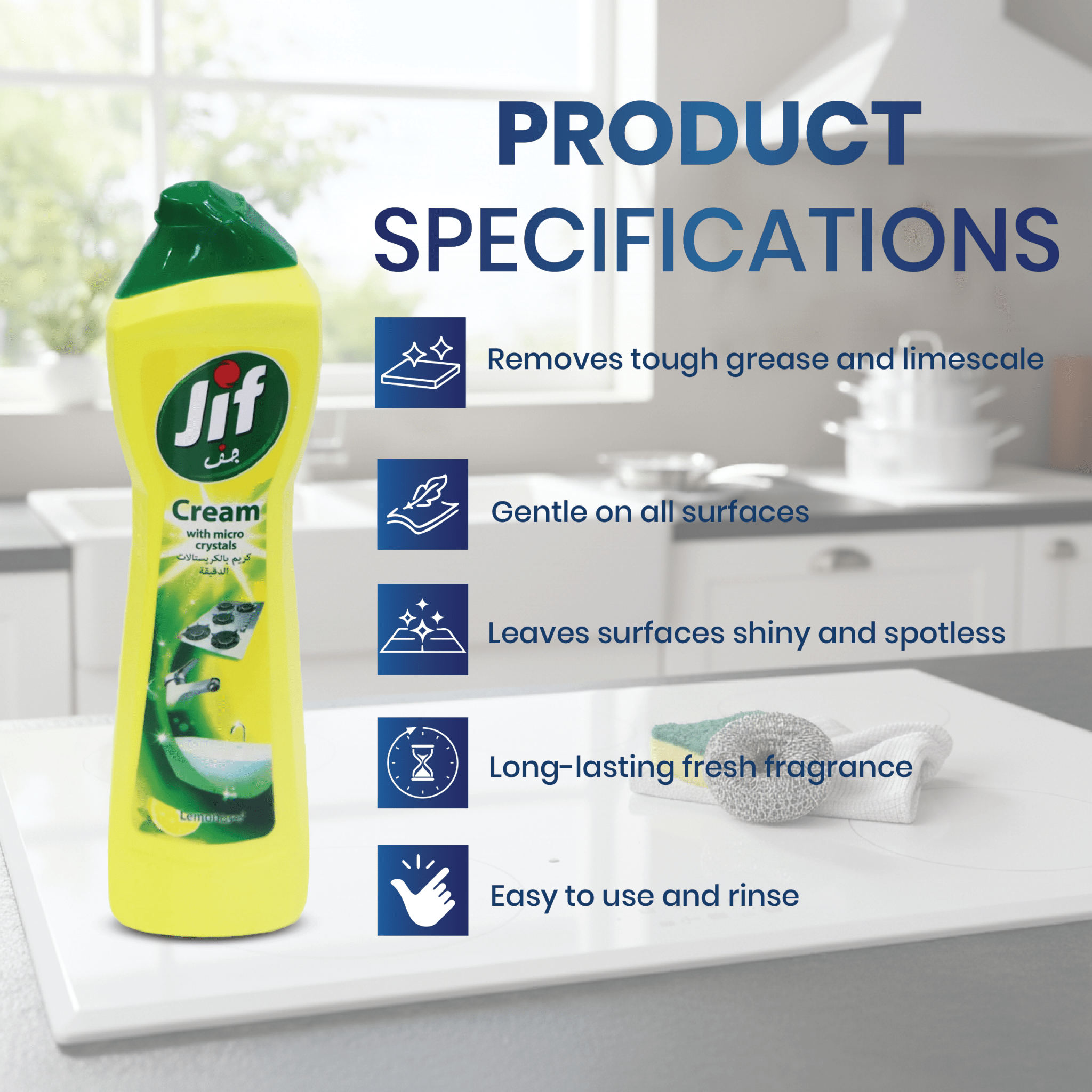 Jif Cleaning Cream – Kitchen & Bathroom Cleaner - SNH Packing