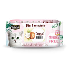 Kit Cat 5-in-1 Cat Wipes COCONUT Scented - SNH Packing