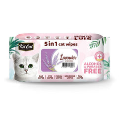 Kit Cat 5-in-1 Cat Wipes LAVENDER Scented - SNH Packing