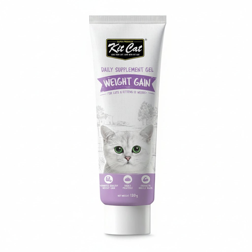 Kit Cat Daily Nutritional Supplement Gel For Cats & Kittens- Weight Gain (120g) - SNH Packing