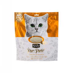 Kit Cat Puree 600g Chicken & Salmon - 40pcs - SNH Packing