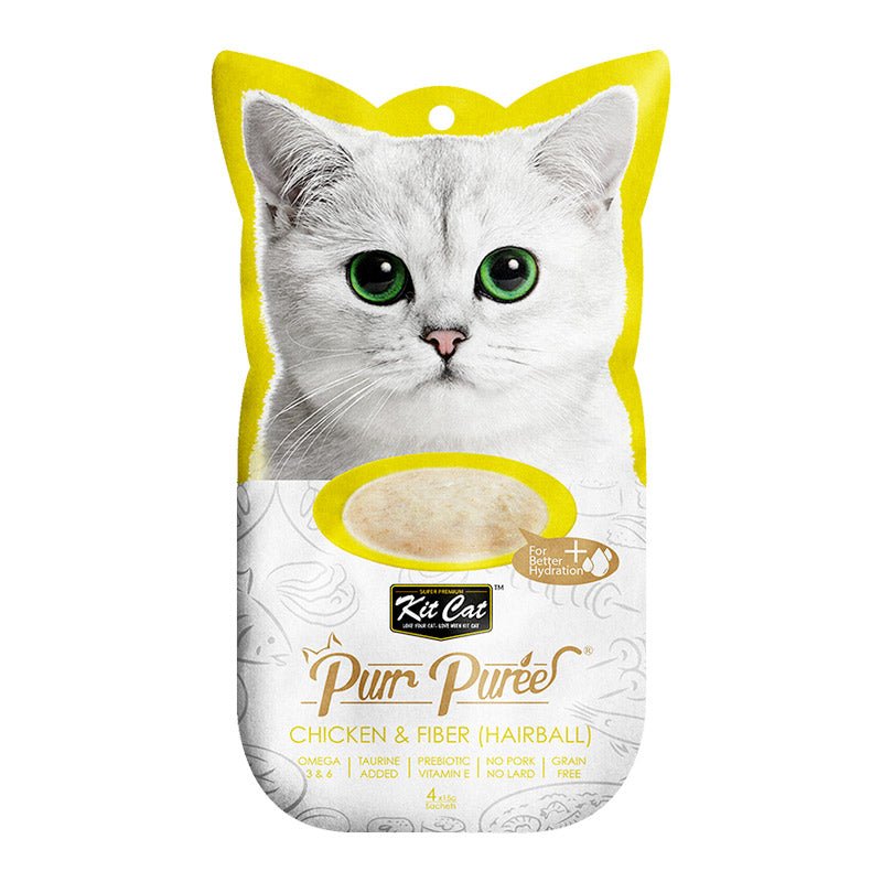 Kit Cat Puree Chicken & Fiber(Hairball) - SNH Packing