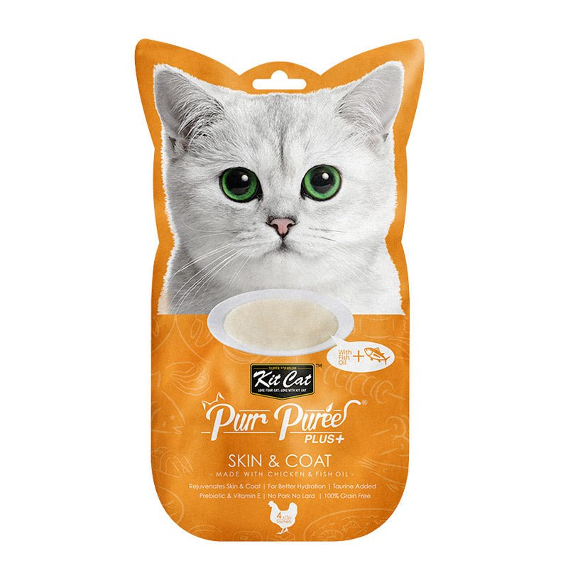 Kit Cat PureePlus Skin & Coat(Chicken) 60grm - SNH Packing