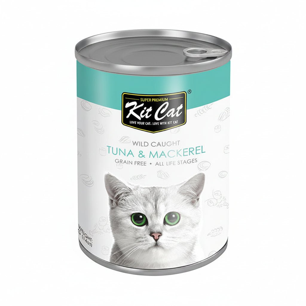 Kit Cat Wild Caught Tuna with Mackerel Canned Cat Food 400g - SNH Packing
