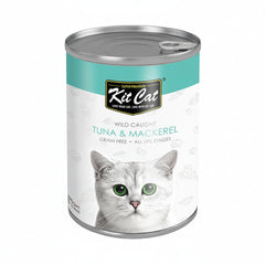 Kit Cat Wild Caught Tuna with Mackerel Canned Cat Food 400g - SNH Packing