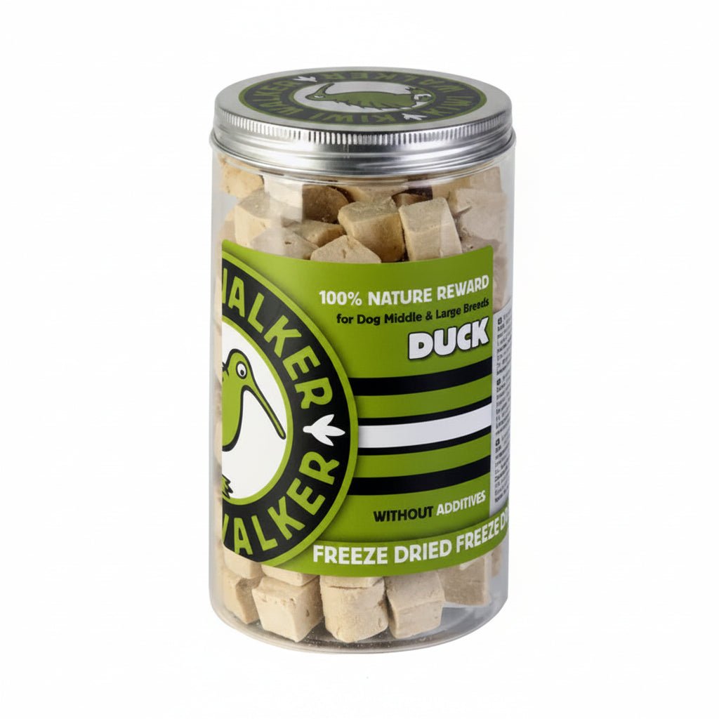 KIWI WALKER Freeze Dried Grain Free Duck Cubes Dog & Cat Treats - 115G - SNH Packing