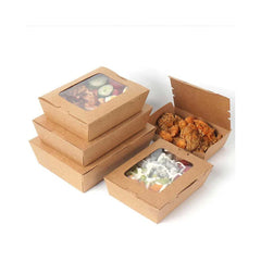 Kraft Lunch Box with Window – Brown | Takeaway Food Packaging - SNH Packing