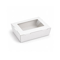 Kraft Lunch Box with Window White Paperboard Takeaway Packaging - SNH Packing