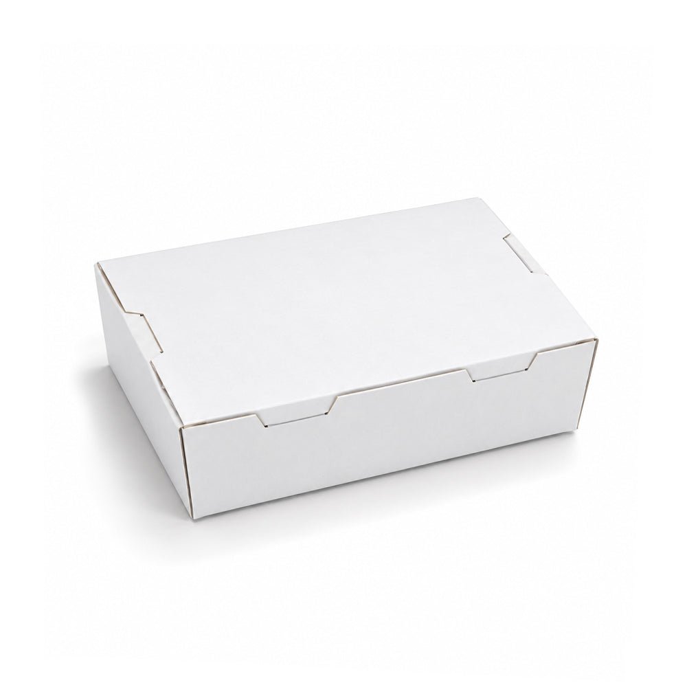 Kraft Lunch Box Without Window White Paperboard Takeaway Packaging - SNH Packing