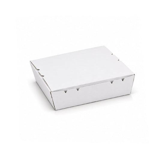 Kraft Lunch Box Without Window White Paperboard Takeaway Packaging - SNH Packing