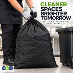 LDPE Garbage Bags Black 18KG 90 Microns - SNH Packing