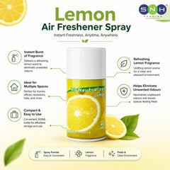 Lemon Air Freshener 300ml Yellow Fresh Fragrance Spray - SNH Packing