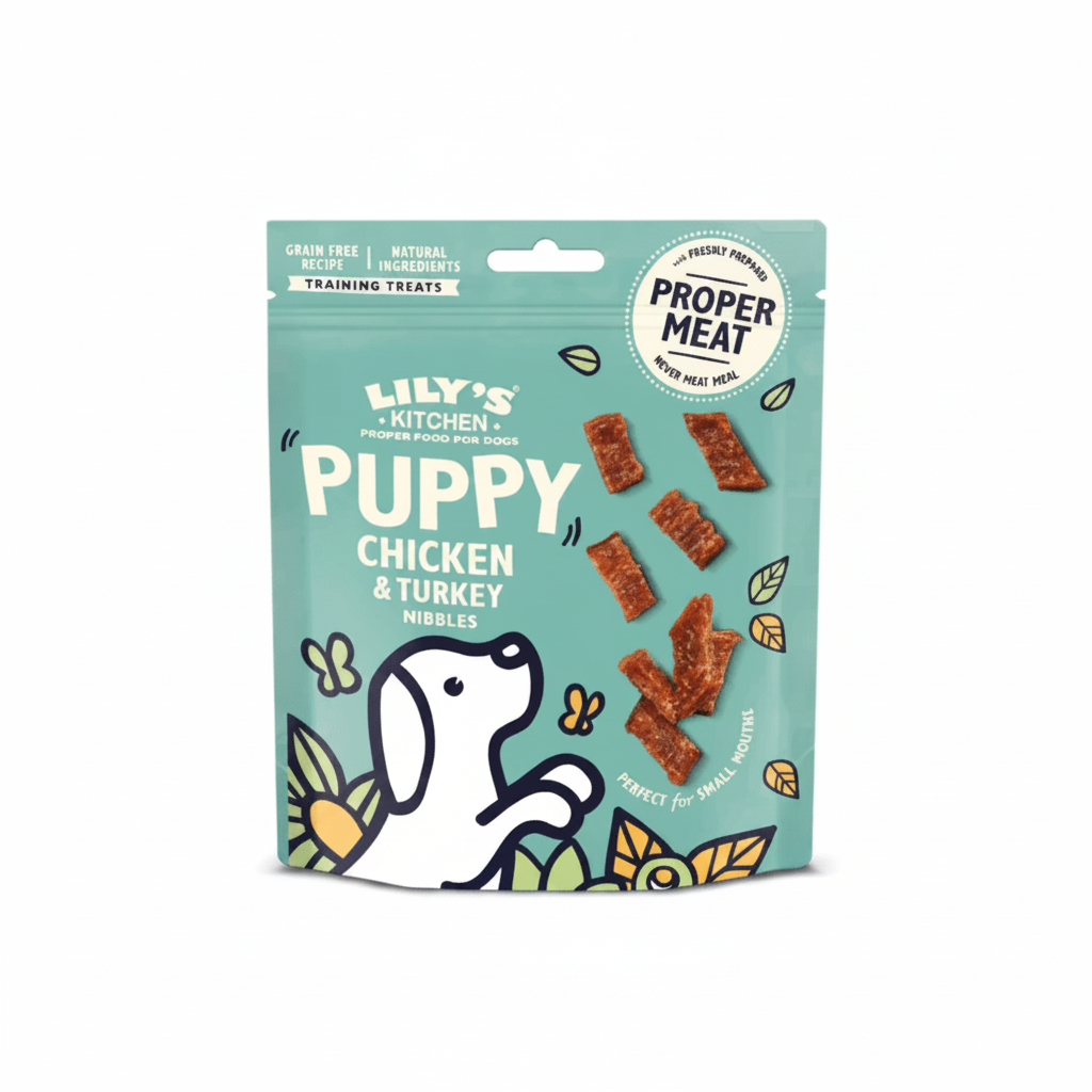 Lily's Kitchen Chicken & Turkey Nibbles Puppy Treats 70G - SNH Packing