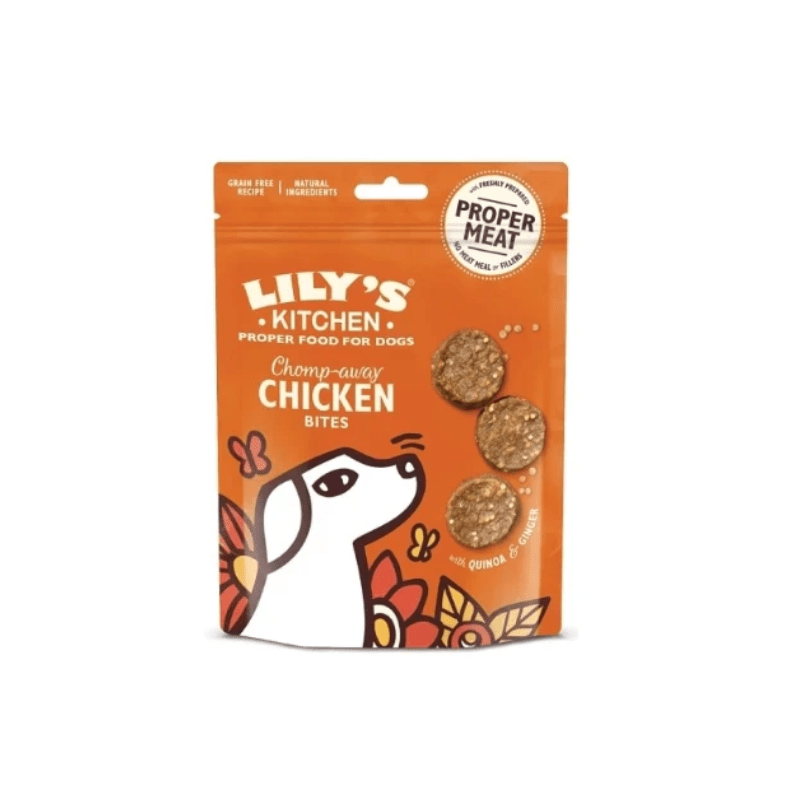 Lily's Kitchen Chomp - Away Chicken Bites Dog Treats 70G - SNH Packing