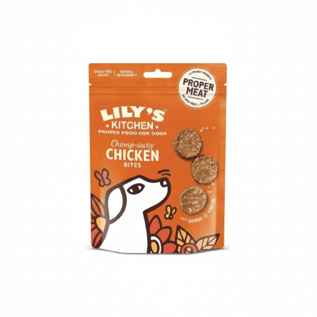 Lily's Kitchen Chomp-Away Chicken Bites Dog Treats 70G - SNH Packing